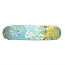 nätt konst för blommigtabstraktvektor anpassningsbara skateboard