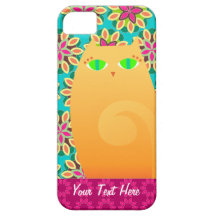 Nätt ljust rödbrun kattunge på det blom- beställni iPhone 5 cases