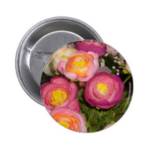 Nätt plast- blommor av okänd typ & avel nål