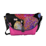 Nätt Posies i rosor och lilor Messenger Bag