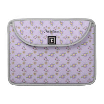 Nätt purpurfärgad blom- Macbook Pro sleeve