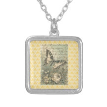 Naturlig fjärilsCollage för Victorian Hängsmycken