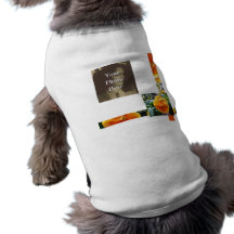 Naturligt botaniskt för vibrerande orange Pansy Hund Tee