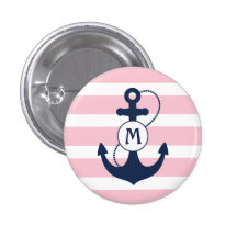 Nautical Anchor Monogram Buttons