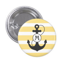 Nautical Anchor Monogram Pins