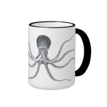 Nautisk design för jätte- bläckfisk kaffe muggar