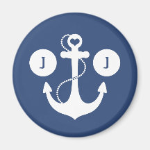 Nautisk Monogram Kylskåpsnagnet