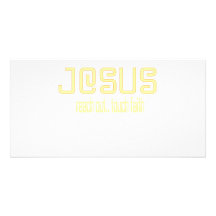 Ne ut, handlagtro med Jesus, (gult)! Foto Kort