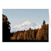 Nedgången beskådar av Denali, Mount McKinley Hälsnings Kort
