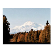 Nedgången beskådar av Denali, Mount McKinley Vykort