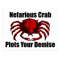 Nefarious krabba vykort