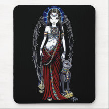 Nefertari egyptisk ängel Bastet Mousepad Mus Matta