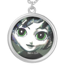 Neko flicka, Kat, kvinna flicka smycken för Neckla