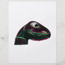 Neon för Dino huvudabstrakt Personliga Flygblad
