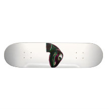 Neon för Dino huvudabstrakt Skateboard Decks