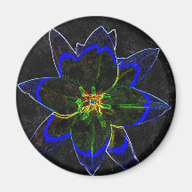 Neonblomma Kylskåpsnagnet