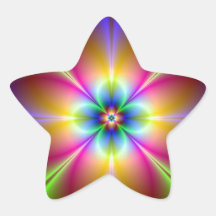Neondaisy Stjärnformat Klistermärke