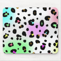 NeonLeopardtryck Mousepad Mus Mattor