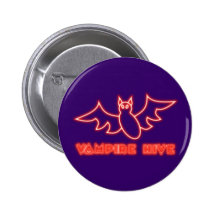 Neonreklame neon sign Vampire Hive Anstecknadelbutton