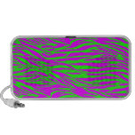 Neonrosor på grön zebra tryck laptop speakers