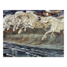 Neptune'Ss hästar vid kranen Walter Personliga Inbjudningskort