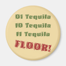 Nerdy binär Tequila för rolig Geek som dricker par Magneter För Kylskåp