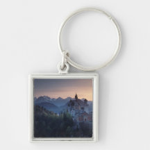 Neuschwanstein slott, byggd sen 1800's by nyckel ring