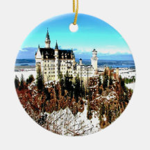 NEUSCHWANSTEIN SLOTT, TYSKLAND JULGRANSKULA