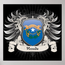 Nevada vapensköld affischer