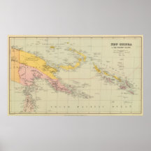 New Guinea och Solomon Island Affisch