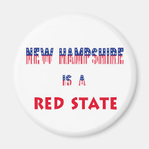 New Hampshire är ett rött påstår Kylskåpsnagnet