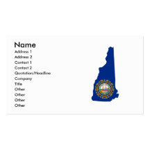 New Hampshire flaggakarta Visit Kort