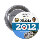 NEW HAMPSHIRE FÖR OBAMA 2012 politiska pinback men Knappar