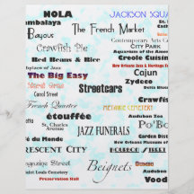 New Orleans Flygblad Designs