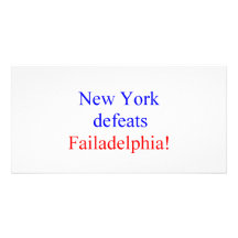 New York besegrar Failadelphia! Anpassade Foto Kort