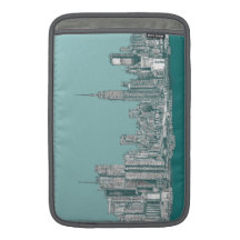 New York bläckteckningar MacBook Sleeves