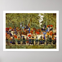 New York City - Central Park i 1901 - Prendergast Affischer