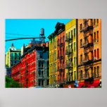 New York City "Columbus Ave" västra sida Affisch