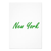 New York City grönt och grått Anpassningsbara Inbjudningskort