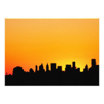 New York City horisont på solnedgången, Manhattan Inbjudan