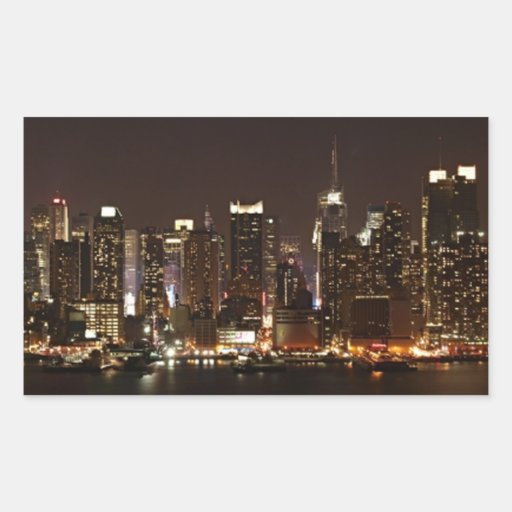 New York City horisont Retangel Klistermärke