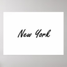 New York City svart och grått Affischer
