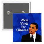 New York för Obama Pins