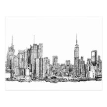 New York horisontvykort