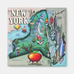 New York karta Magnet För Kylskåp