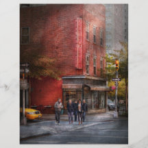 New York - lager - den gammala matvaruaffären Personliga Flygblad