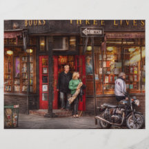 New York - lager - Greenwich by - tre liv Flyg Blad