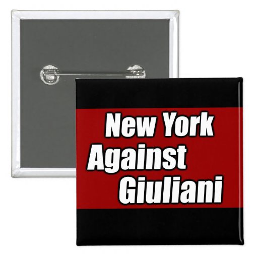 New York mot Giuliani Knappar Med Nål