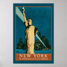 New York undra stad av världen Affisch