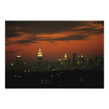 New York USA. Horisont av uptownen Manhattan 2 Foto